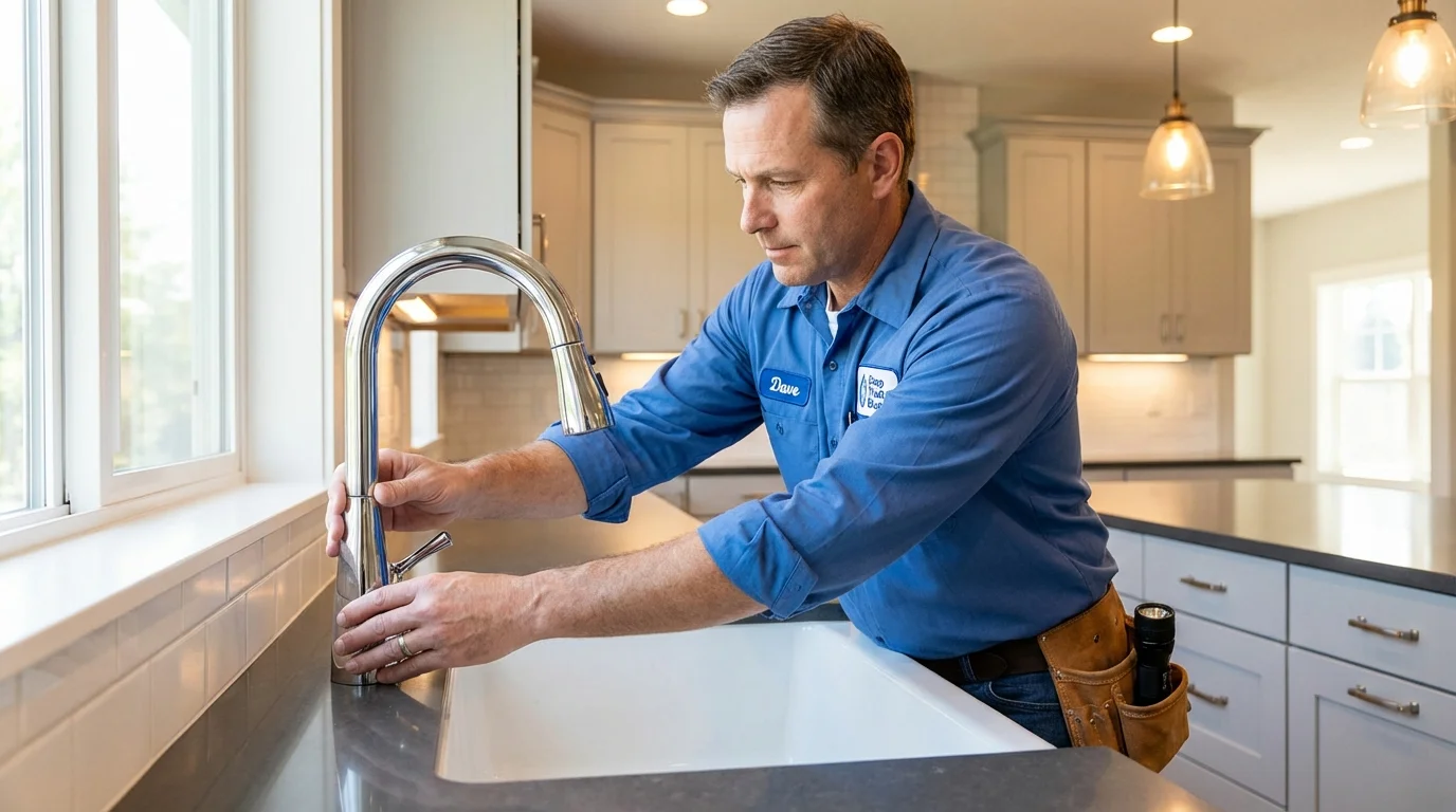 Kitchen faucet installation by Johns Plumbing LLC in La Salle